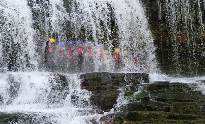 Canyoning and waterfall walk group activity